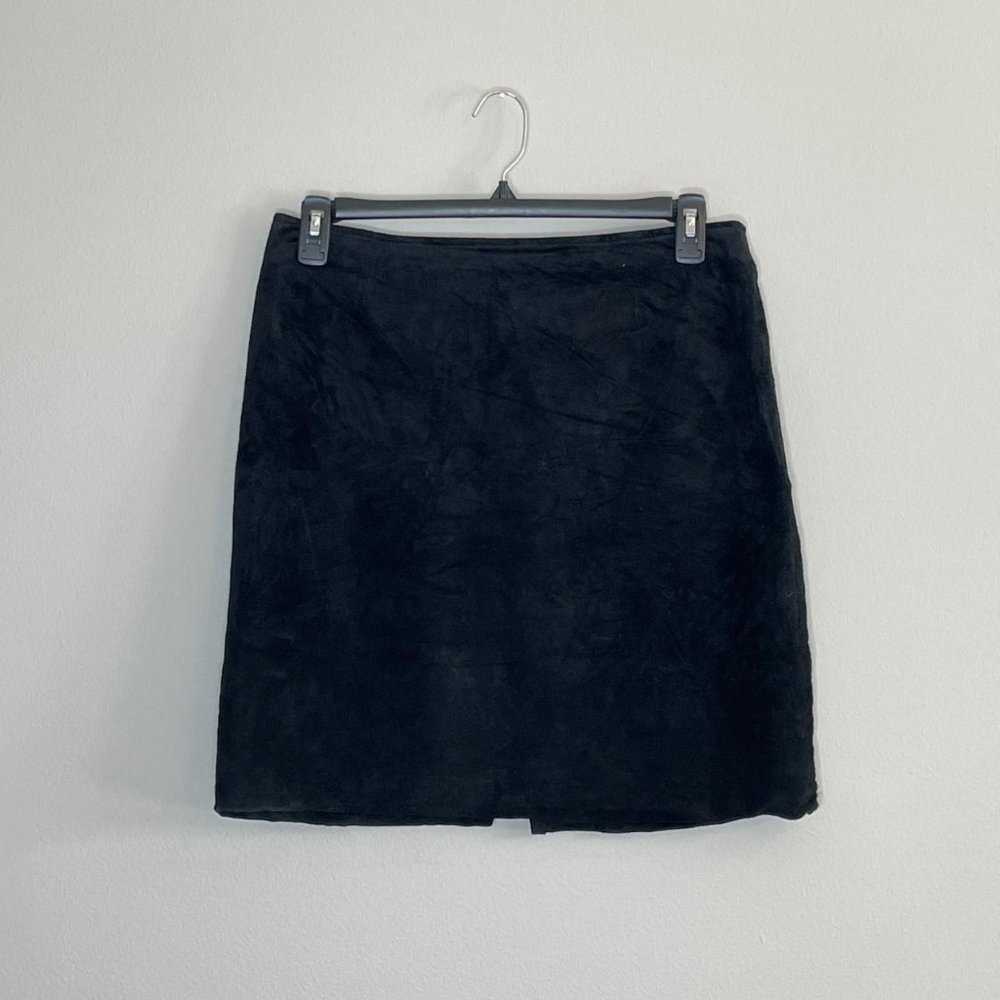 Vintage 70's Rafaella Black 100% Leather Skirt, Size 12